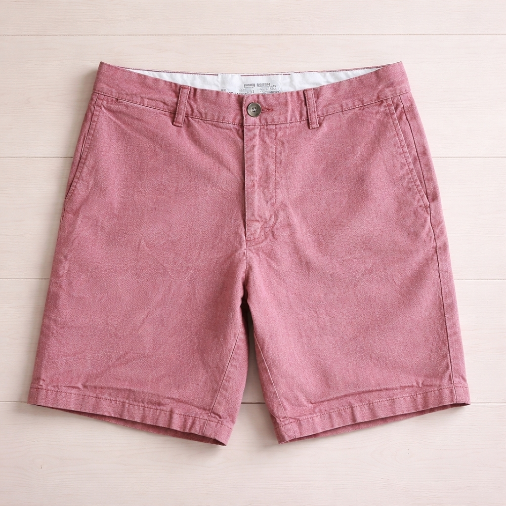 Old Navy Ultimate Slim Built-In Flex Shorts Mens 31 Pink Chino Summer